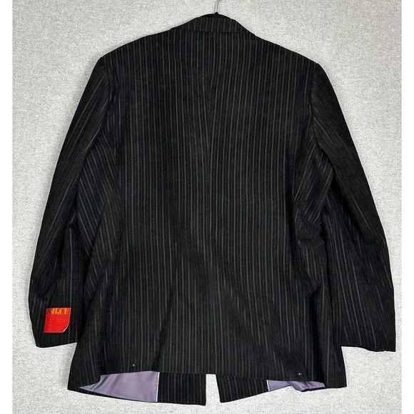 Inserch Limited Edition Suit Men 2XL Black Pinstripe Jacket Pants Style Unhemmed